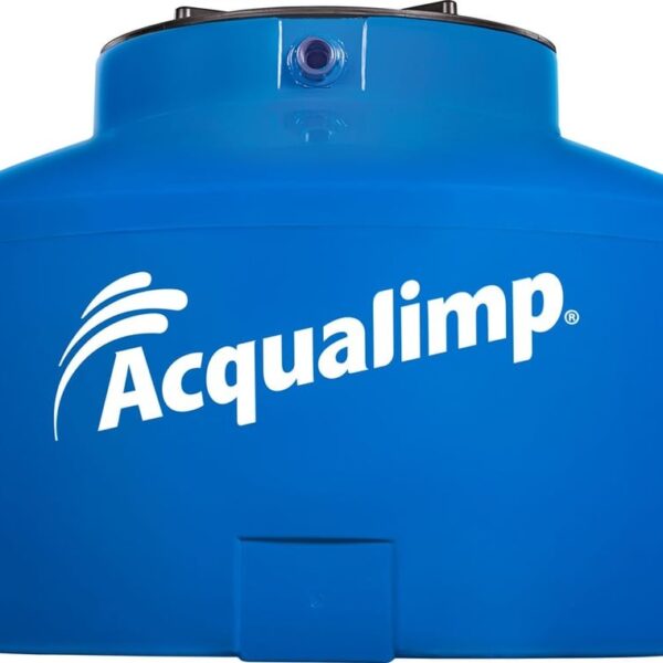 Caixa De Água 310L Polietileno Água Protegida Tampa Rosca Azul